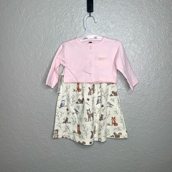 NWT 3-6 Months Fox Dress W/sweater - Picture 2 of 6